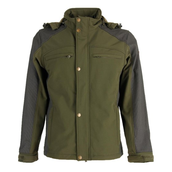 Giacca giubbotto softshell  caccia verde pesca imbottito neve tasche - Personalizzabile con il tuo logo