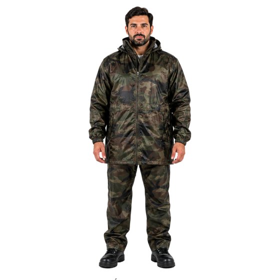 Completo impermeabile giacca pantalone pvc moto caccia pesca pioggia