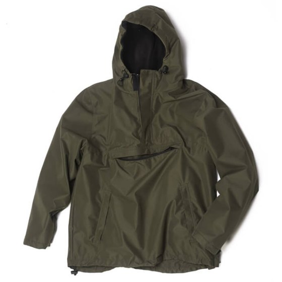 Giacca a vento caccia impermeabile cappuccio pile giubbino pioggia nero verde