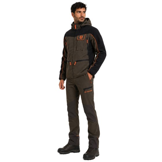 Completo Tecnico Rip-Stop softshell Elasticizzato Idrorepellente con Giacca e Pantalone Alta Visibilita'