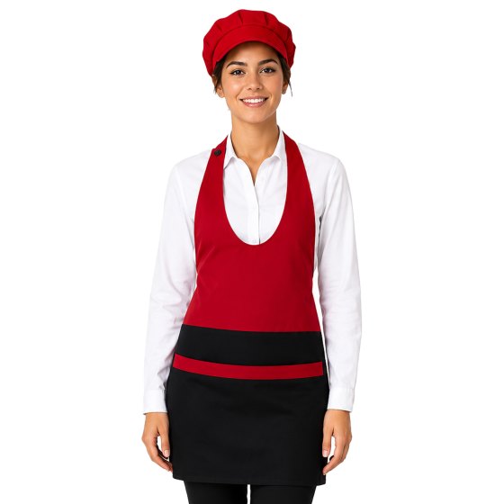 Grembiule paragilet cappello bar pub birreria rosticceria caffetteria kit set
