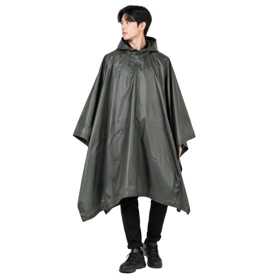 Impermeabile poncho antipioggia antivento invernale caccia pesca sport cappuccio