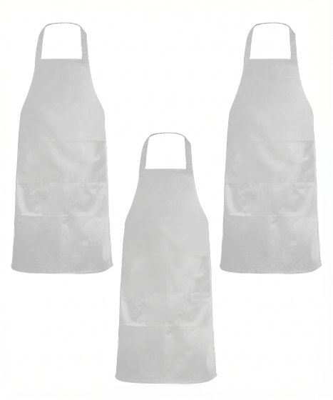 Kit 3 Grembiuli Professionali Personalizzabili Fratelliditalia - Paravanti Traspiranti Regular Fit con Tasca - Made in Italy