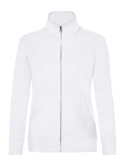 Felpa donna con zip intera e maniche raglan in cotone e poliestere