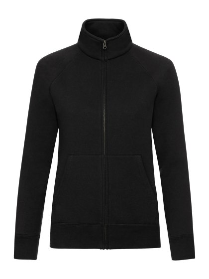 Felpa donna con zip intera e maniche raglan in cotone e poliestere