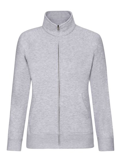 Felpa donna con zip intera e maniche raglan in cotone e poliestere