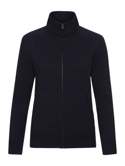 Felpa donna con zip intera e maniche raglan in cotone e poliestere