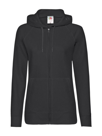 Felpa donna leggera con cappuccio personalizzabile con zip nascosta