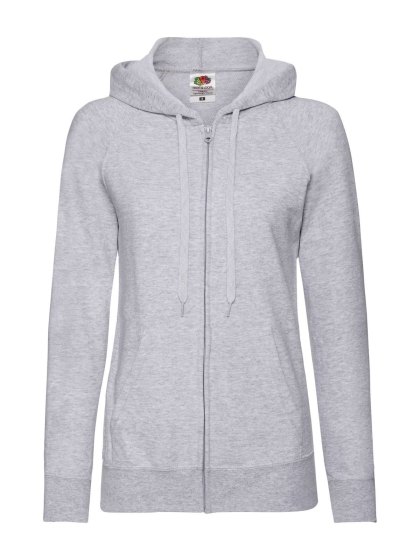 Felpa donna leggera con cappuccio personalizzabile con zip nascosta