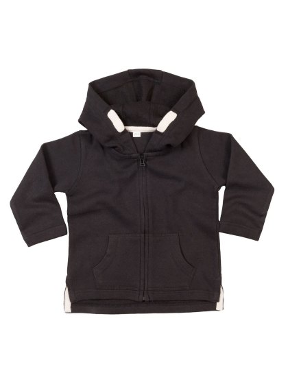 Baby Zipped Hoodie Felpa Baby con Zip e Cappuccio Personalizzabile in Cotone Riciclato