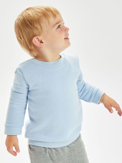 Baby Essential Sweatshirt Felpa Girocollo Neonato in Cotone Organico Personalizzabile