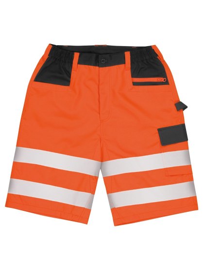 Pantaloncini Cargo Alta Visibilita' con Bande Riflettenti