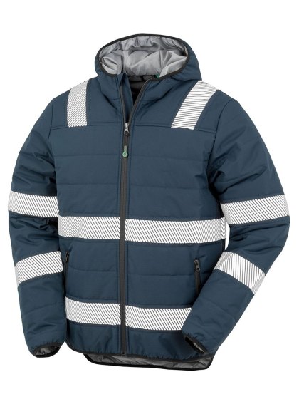 Recycled Ripstop Padded Safety Jacket- Giacca di sicurezza imbottita ripstop riciclata alta visibilita'