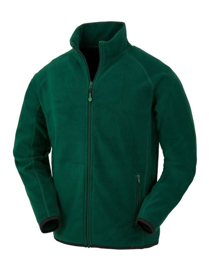 Maglia in micropile riciclato con zip intera eco-friendly