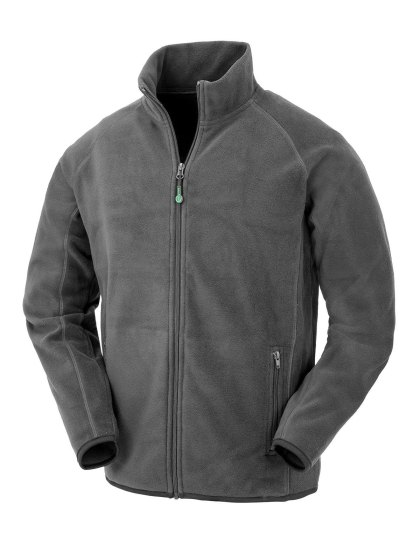 Maglia in micropile riciclato con zip intera eco-friendly