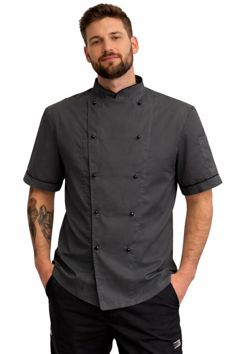 Giacca cuoco chef lavoro cucina ristorante estiva mezze maniche alimentari - Personalizzabile con il tuo logo