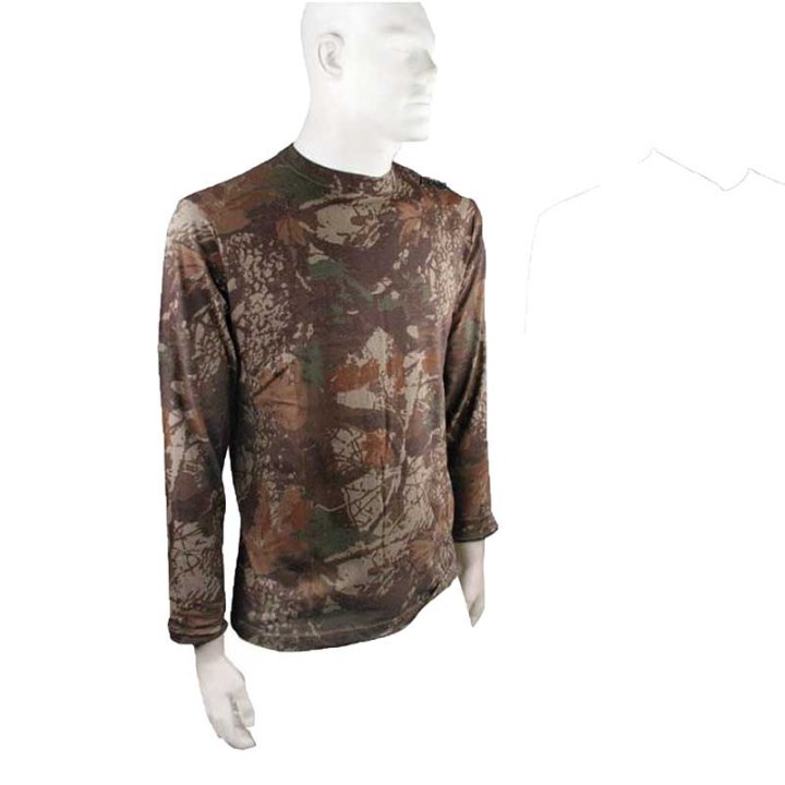Maglia maglietta manica lunga cotone caccia pesca sportiva uomo girocollo