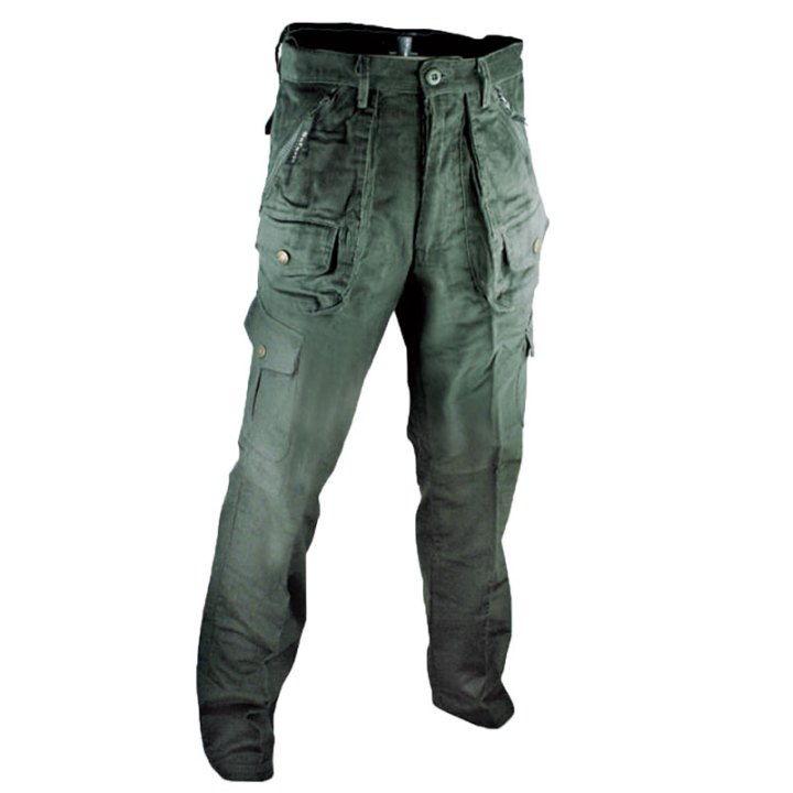 Pantalone pantaloni calzoni velluto caccia uomo sportivi tasche invernali