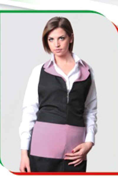 Grembiule zip donna barista lavoro bar ristorante sala albergo hotel cameriera - Personalizzabile con il tuo logo