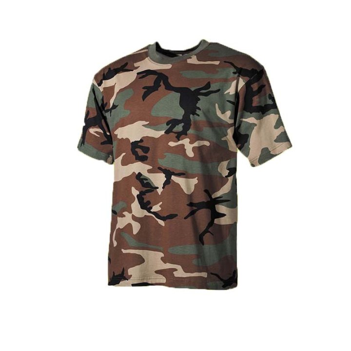 T-shirt maglia maglietta girocollo mezze maniche mimetica camouflage uomo