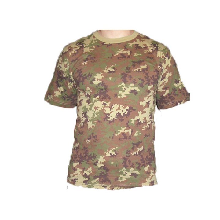 T-shirt maglia maglietta girocollo mezze maniche mimetica camouflage uomo