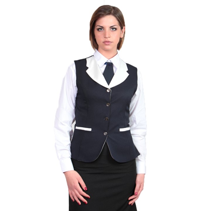 Gilet panciotto donna bar ristorante albergo hotel pasticceria gelateria lavoro - Personalizzabile con il tuo logo