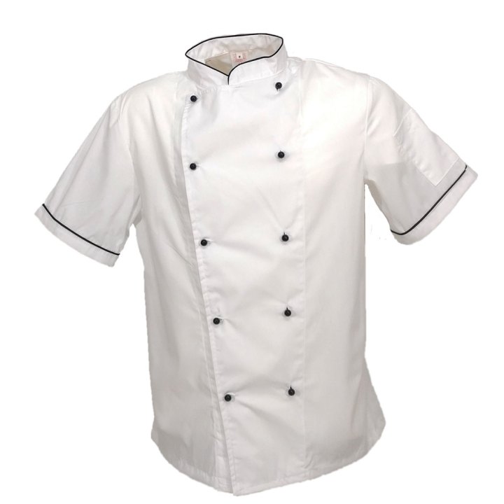 Giacca cuoco chef lavoro cucina ristorante estiva mezze maniche alimentari - Personalizzabile con il tuo logo