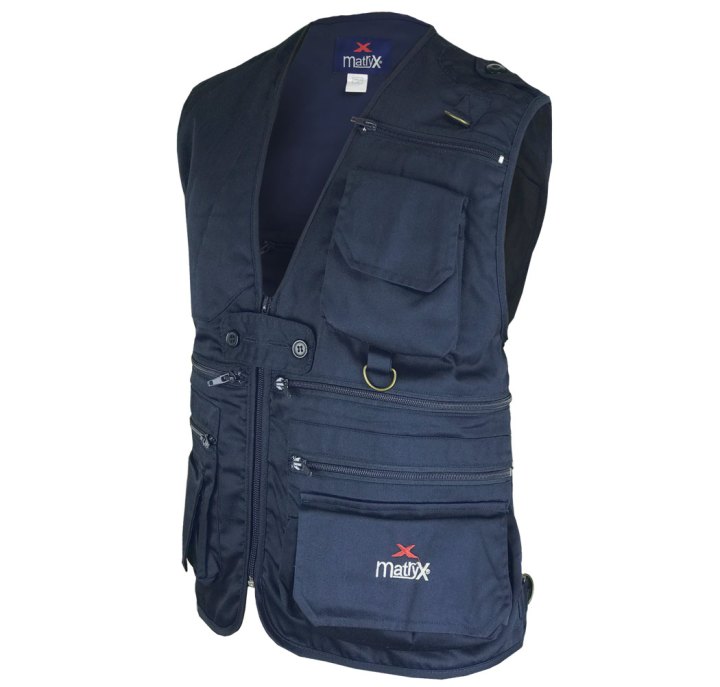 Gilet smanicato policotone pesca caccia abbigliamento tecnico tasche bottoni zip