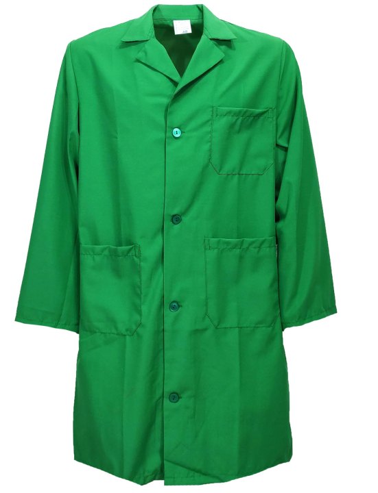 Camice Grembiule uomo misto cotone farmacista magazziniere lavoro bianco blu nero verde azzurro - Personalizzabile