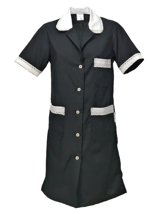 Camice grembiule donna cameriera domestica pulizie lavoro mezze maniche corte - Personalizzabile con il tuo logo