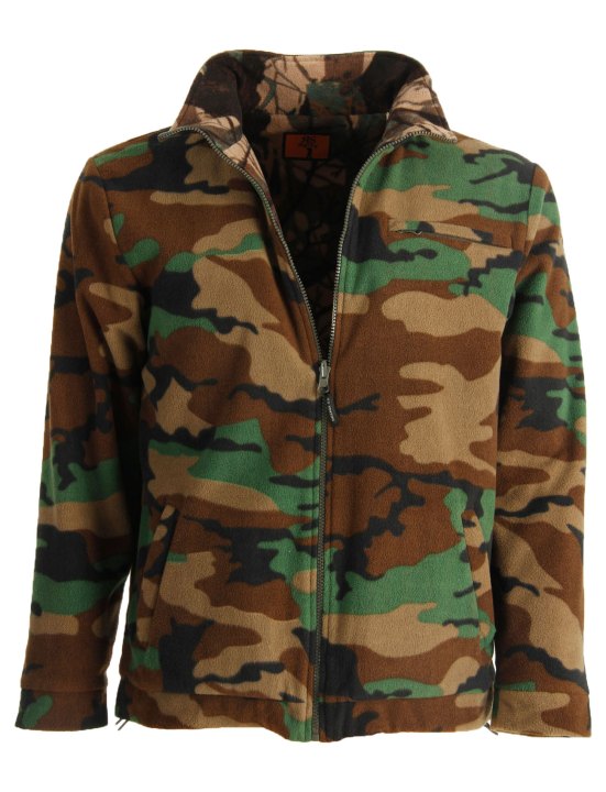 Maglia maglione caccia reversibile verde abbigliamento tecnico arancio - Personalizzabile con il tuo logo
