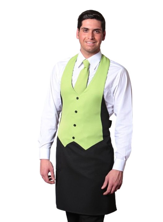 Grembiule pettorina divisa cucina ristorante gilet uomo sala vineria bar enoteca - Personalizzabile con il tuo logo
