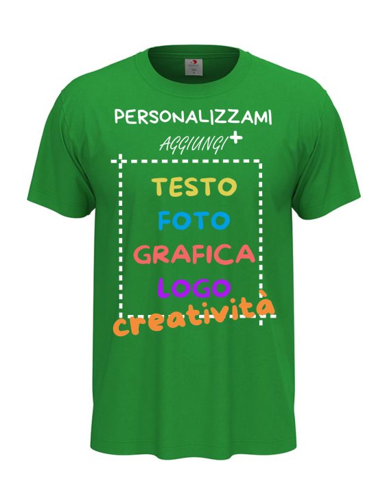 T-Shirt manica bambino girocollo 100 cotone pettinato 155 gr vari colori da 1 a 13 anni - PERSONALIZZA CON IL TUO LOGO