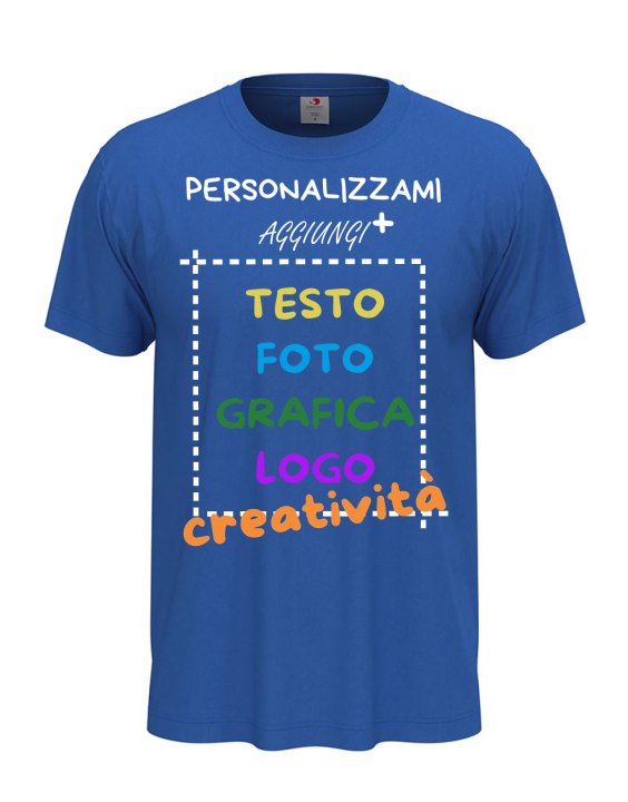 T-Shirt manica bambino girocollo 100 cotone pettinato 155 gr vari colori da 1 a 13 anni - PERSONALIZZA CON IL TUO LOGO