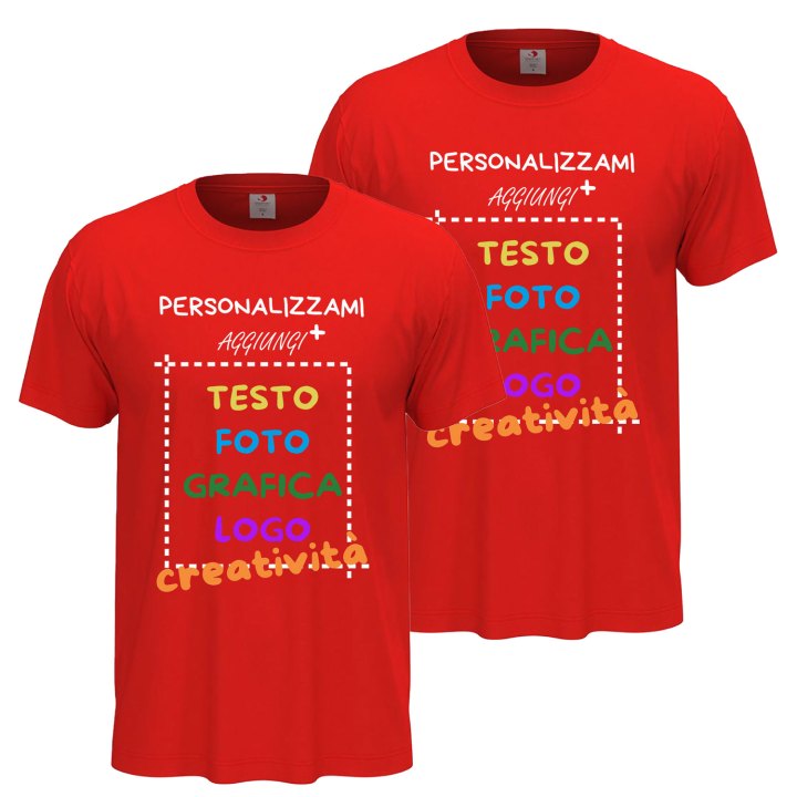 2x T-Shirt manica bambino girocollo cotone pettinato 155 gr vari colori da 1 a 13 anni - PERSONALIZZA CON IL TUO LOGO