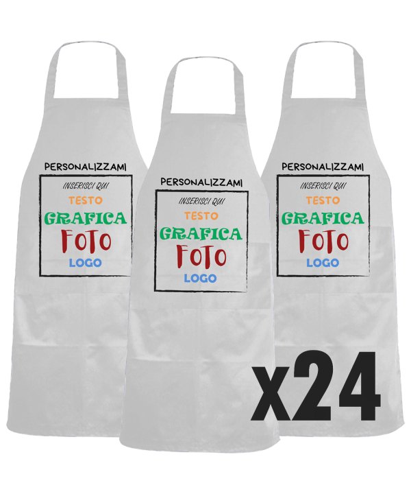 KIT 24 grembiuli paravanti con tasca sconto convenienza Misura 82 X 60