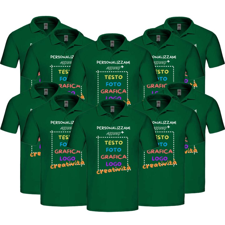 10 x Maglia polo da uomo per lavoro taglie da S a XXL vari colori