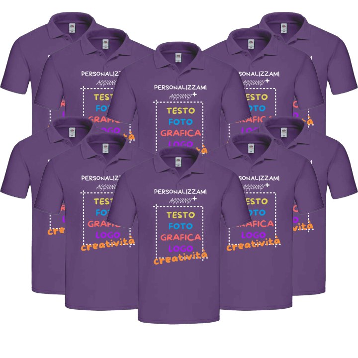 10 x Maglia polo da uomo per lavoro taglie da S a XXL vari colori