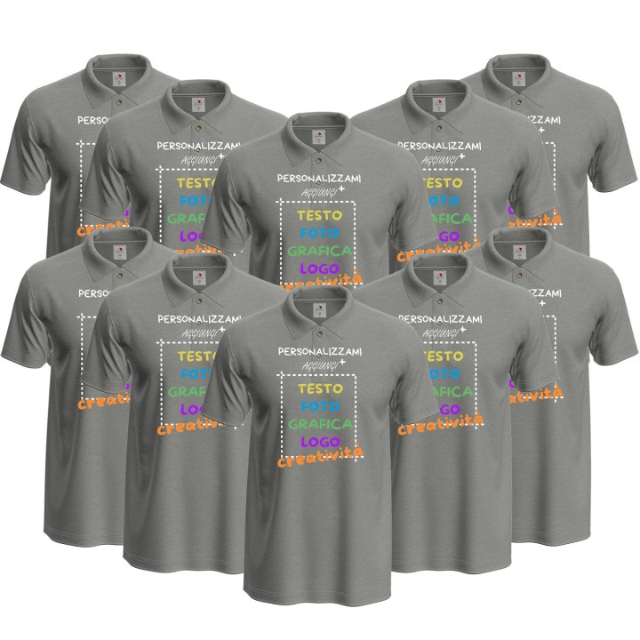 10 x Maglia polo da uomo per lavoro taglie da S a XXL vari colori