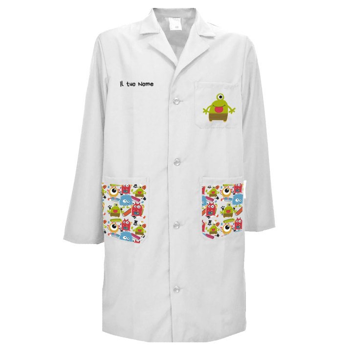 Camice uomo pediatra clownterapy veterinario bambini abbigliamento pediatrico