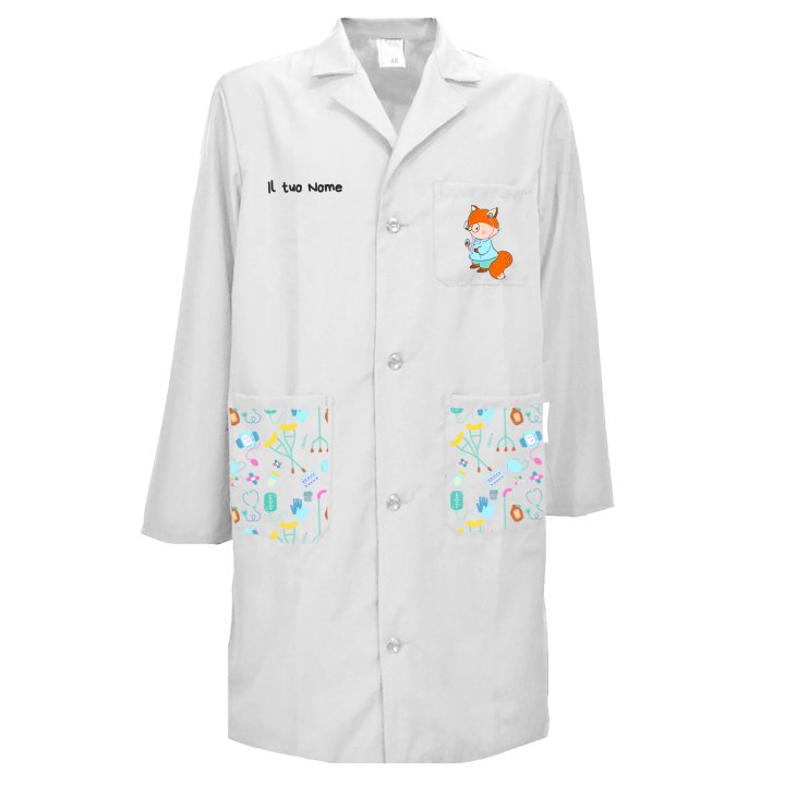 Camice uomo pediatra clownterapy veterinario bambini abbigliamento pediatrico