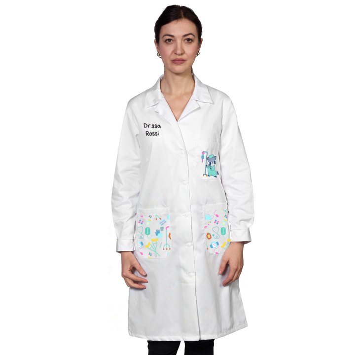 camice veterinaria bambini donna medico dottore ospedaliero animali pet therapy infanzia