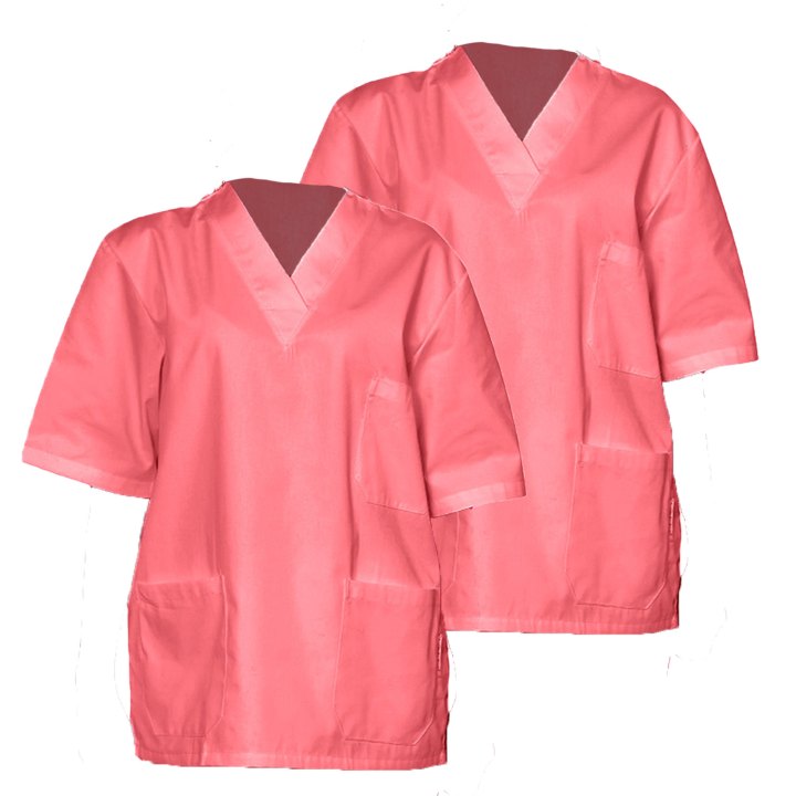 kit 2 Casacche scollo a v clinica mezze maniche ospedaliera vari colori taglia dalla xxs alla 4xl