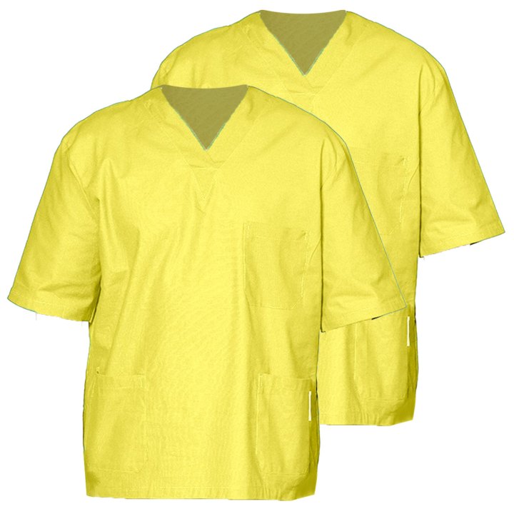 kit 2 Casacche scollo a v clinica mezze maniche ospedaliera vari colori taglia dalla xxs alla 4xl