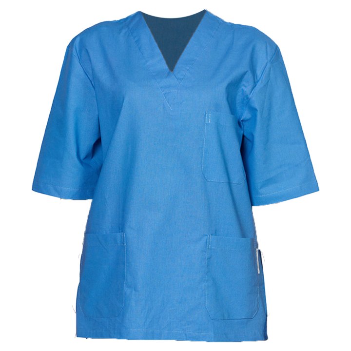 Casacca ospedaliera in cotone scollo V dottore infermiere veri colori cotone - Personalizzabile con il tuo logo