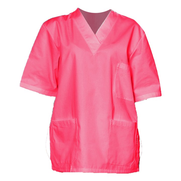 Casacca ospedaliera in cotone scollo V dottore infermiere veri colori cotone - Personalizzabile con il tuo logo