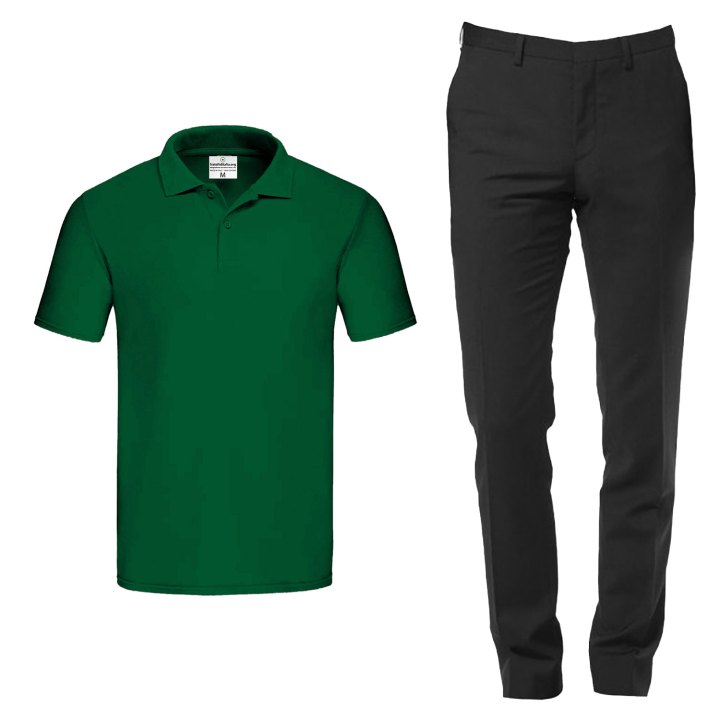 Uniforme per Facchino e Bagagista con Polo e Pantalone Personalizzabile con Nome e Logo