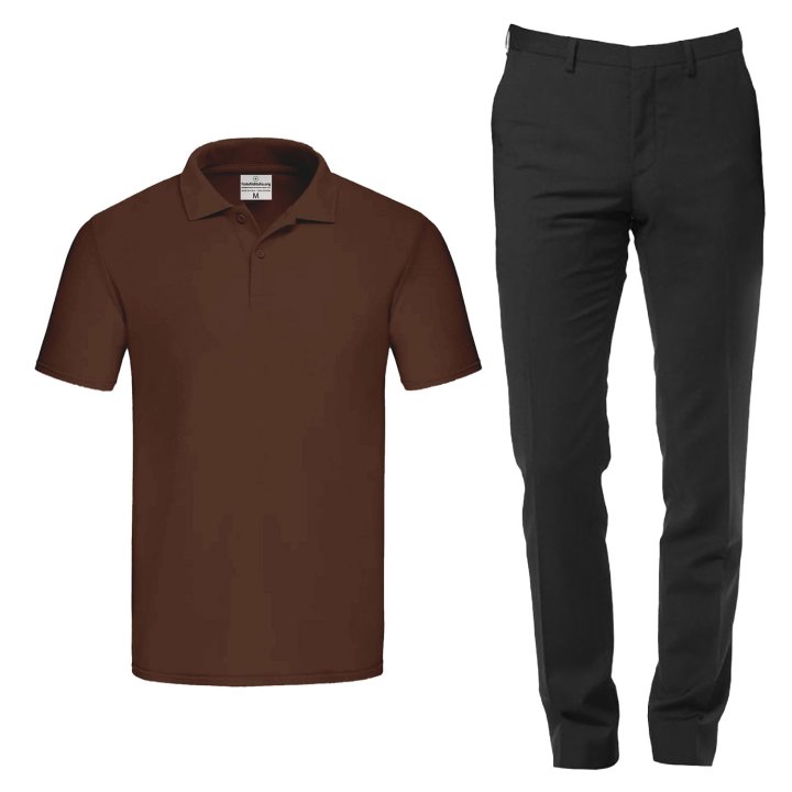 Uniforme per Facchino e Bagagista con Polo e Pantalone Personalizzabile con Nome e Logo