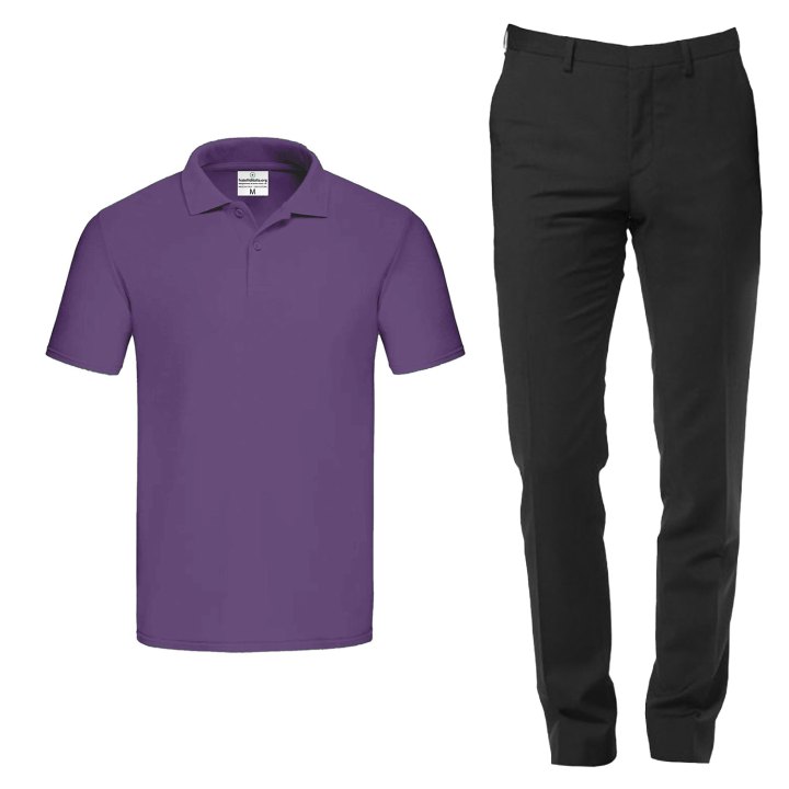 Kit Divisa Reception Hotel per Uomo con Polo e Pantalone ideale per albreghi e strutture ricettive made in italy