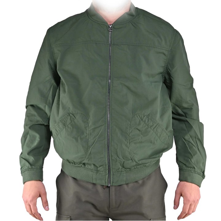 Bomber Leggero Cotone giubbino con cerniera tasche autunnale primaverile uomo